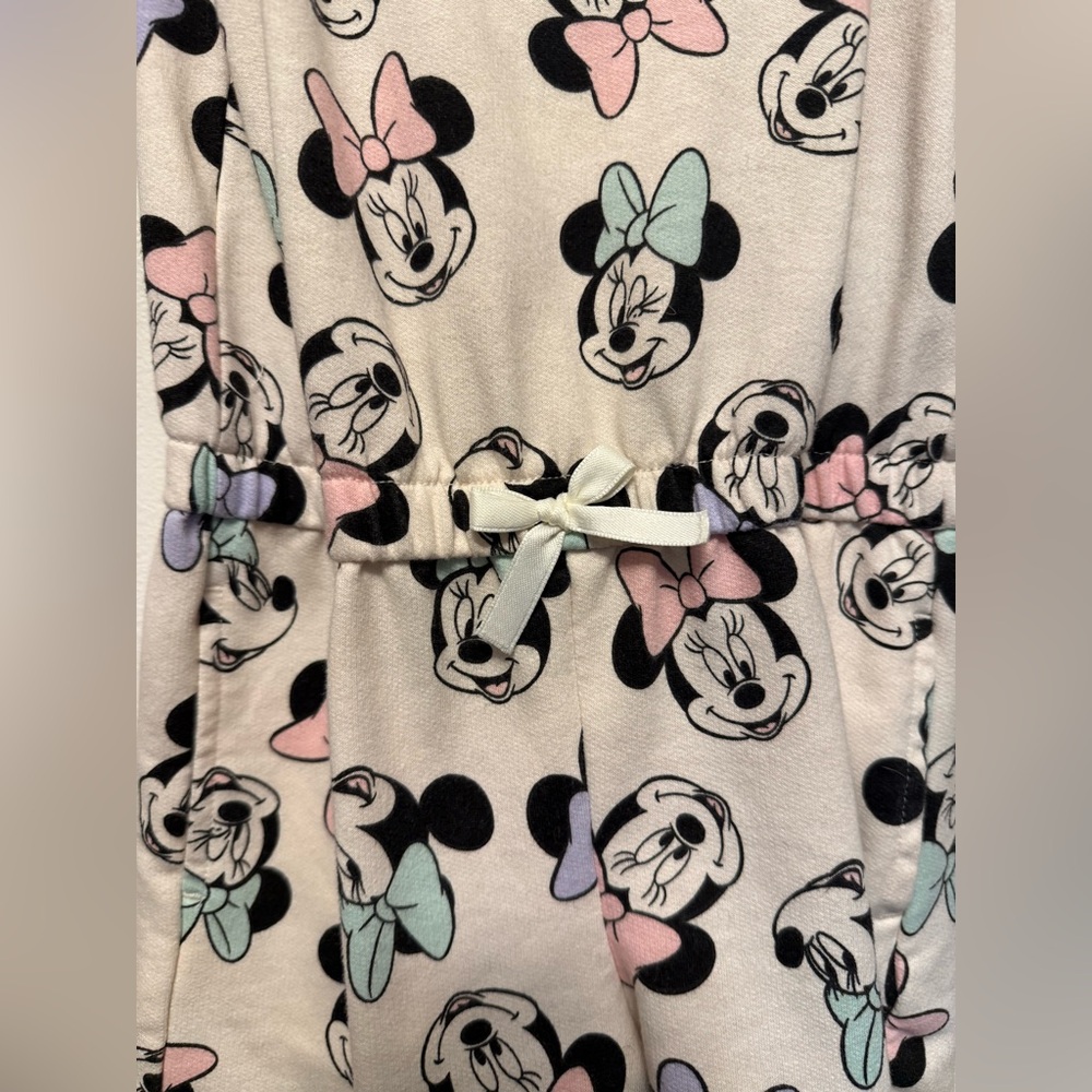 ⚡️5 for $15⚡️Disney Minnie Mouse Romper | Girls 6–6X | Pastel Bows - Picture 2 of 4